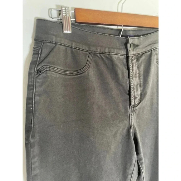 Women's NYDJ Black Gray Straight Leg Jeans‎ Size 12 EUC! 0120 - Picture 2 of 11